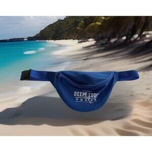 Deep Eddy Vodka Sexy Lady Fanny Pack Swimsuit Front Back Zipper Adjustable Blue